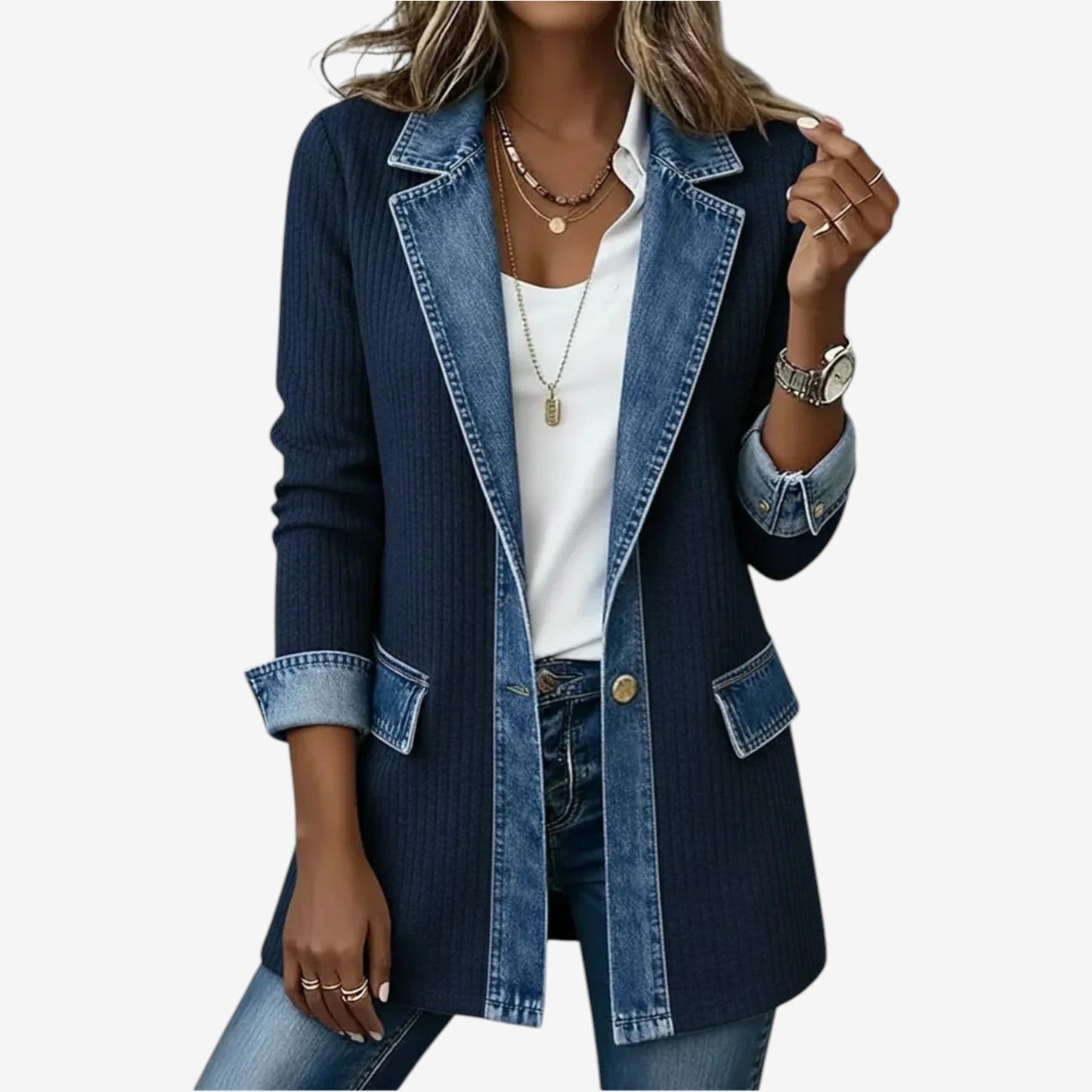 Duval Paris™ | Veste en denim mélangé