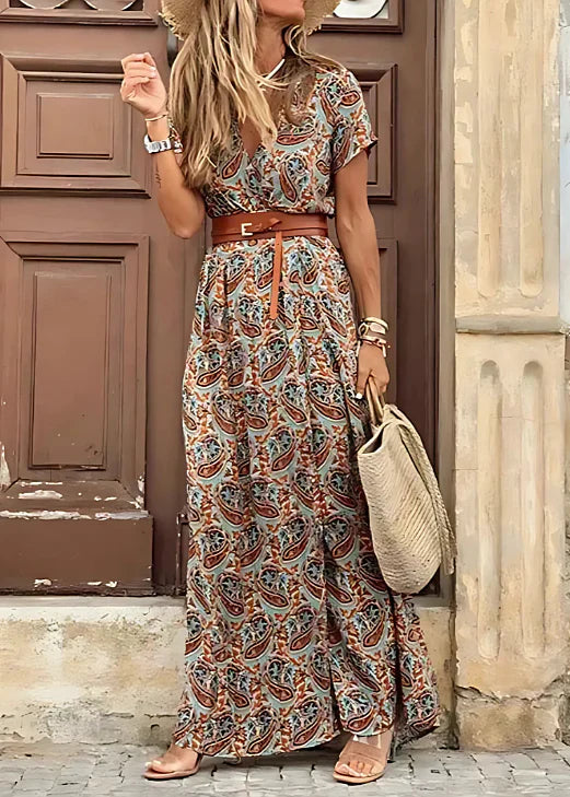 Justine | Sukienka Boho z Paskiem