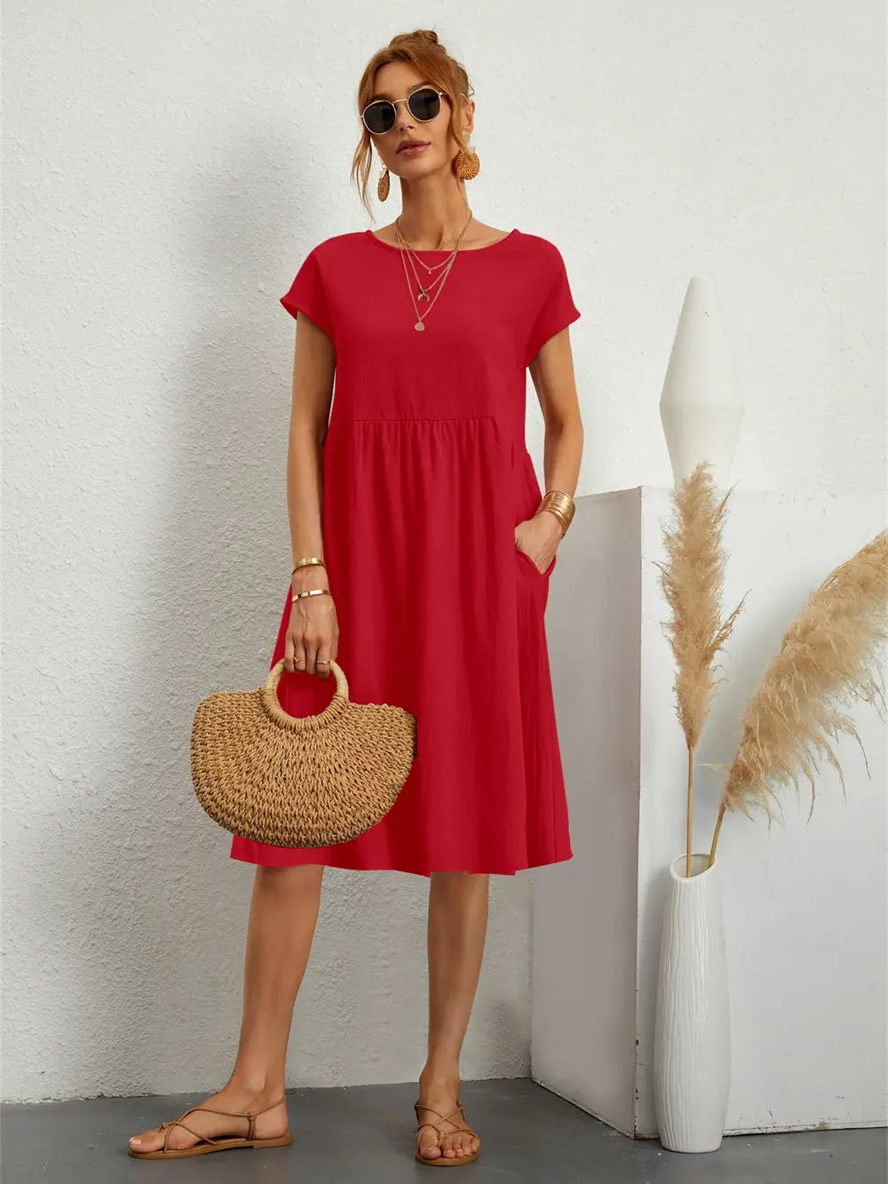 Sage – Lässiges Kleid mit Taschen