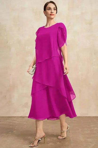 Diana | Elegant Layered Midi Dress