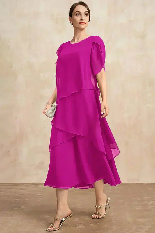 Diana | Elegant Layered Midi Dress