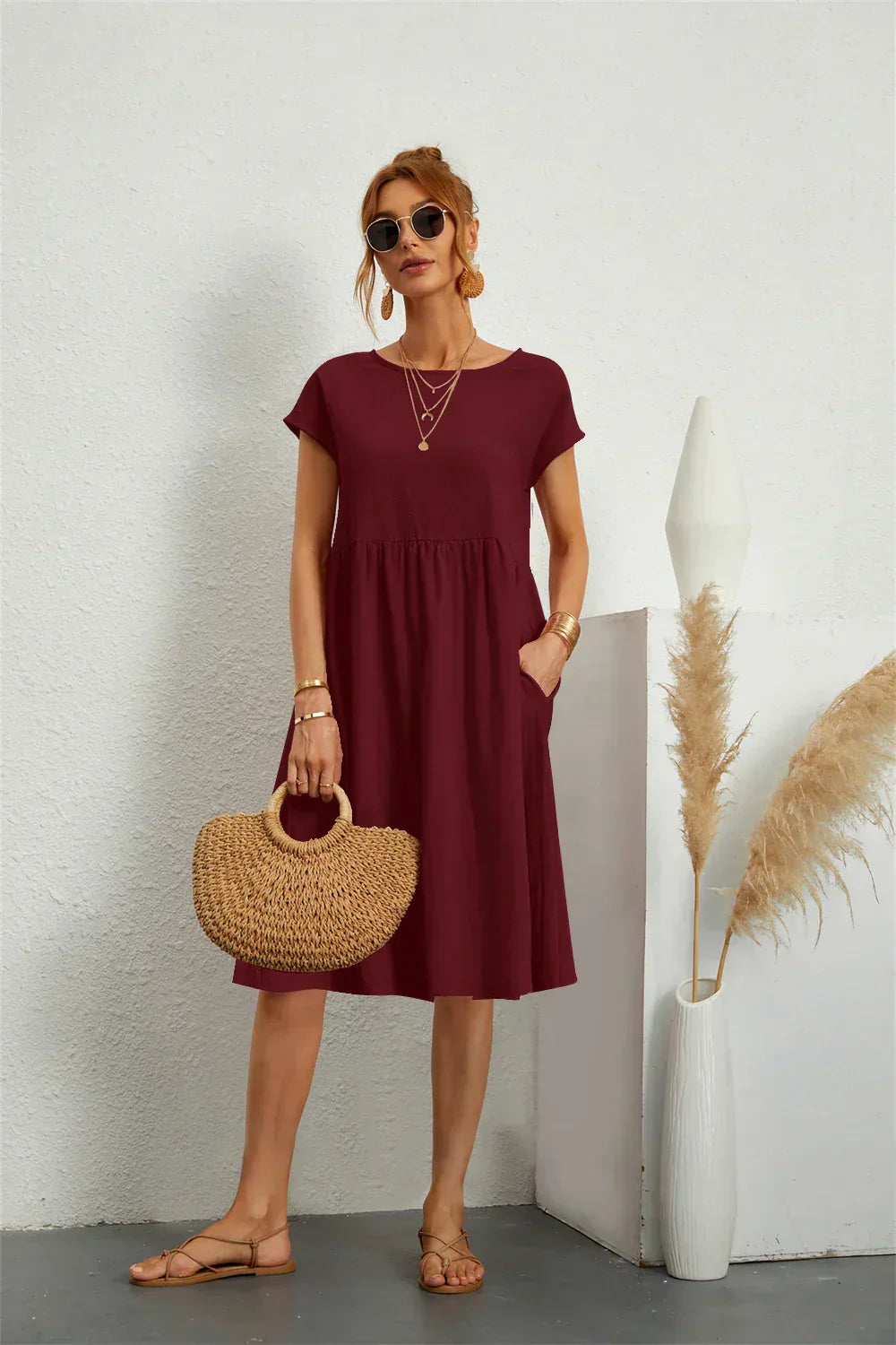 Sage – Lässiges Kleid mit Taschen