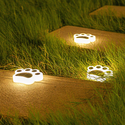 Solvi Paw | Solarbetriebene LED-Gartenlichter in Pfotenform mit Erdspieß