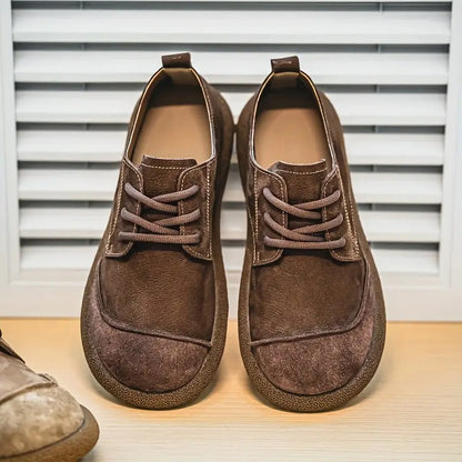 Chaussures Homme en Daim Rétro à Lacets – Style Décontracté Confortable