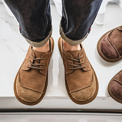 Chaussures Homme en Daim Rétro à Lacets – Style Décontracté Confortable