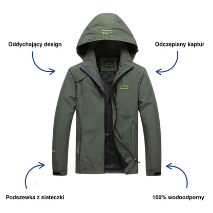 Kurtka Wiatrówka – Outdoor – Wodoodporna – Przejściowa