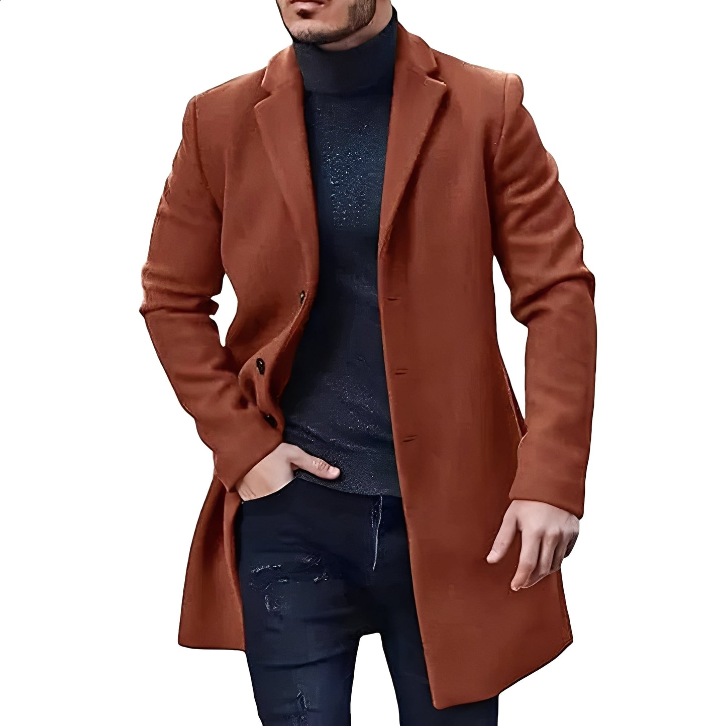 Gianluca – Elegante Tweedjacke In Mittlerer Länge Für Herren
