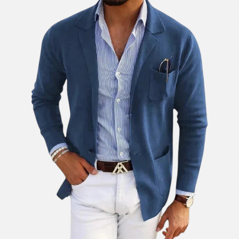 Herre strikket blazer med casual fit