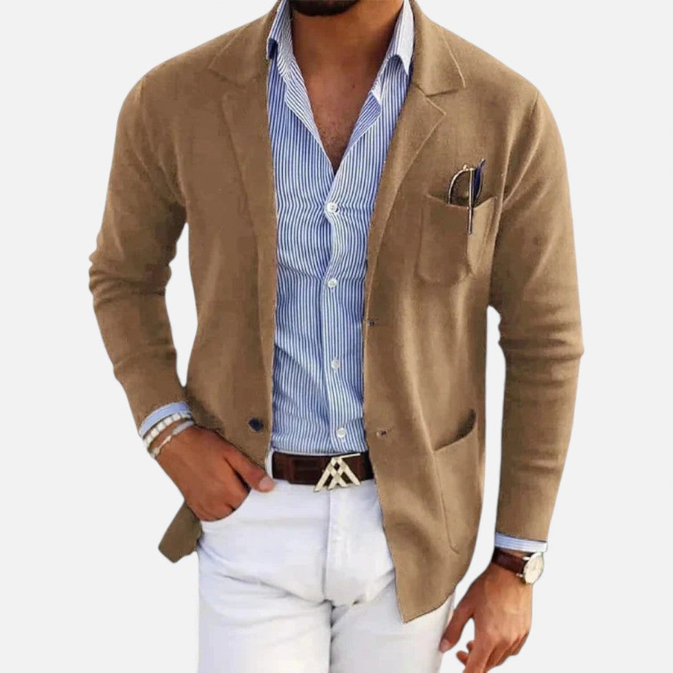 Herre strikket blazer med casual fit