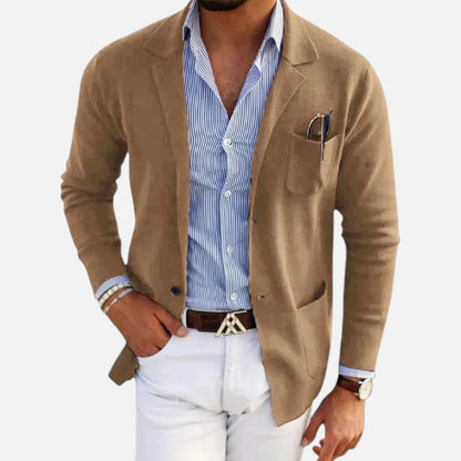 Herre strikket blazer med casual fit