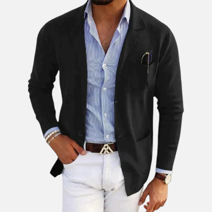 Herre strikket blazer med casual fit