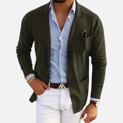 Herre strikket blazer med casual fit