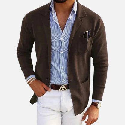 Herre strikket blazer med casual fit