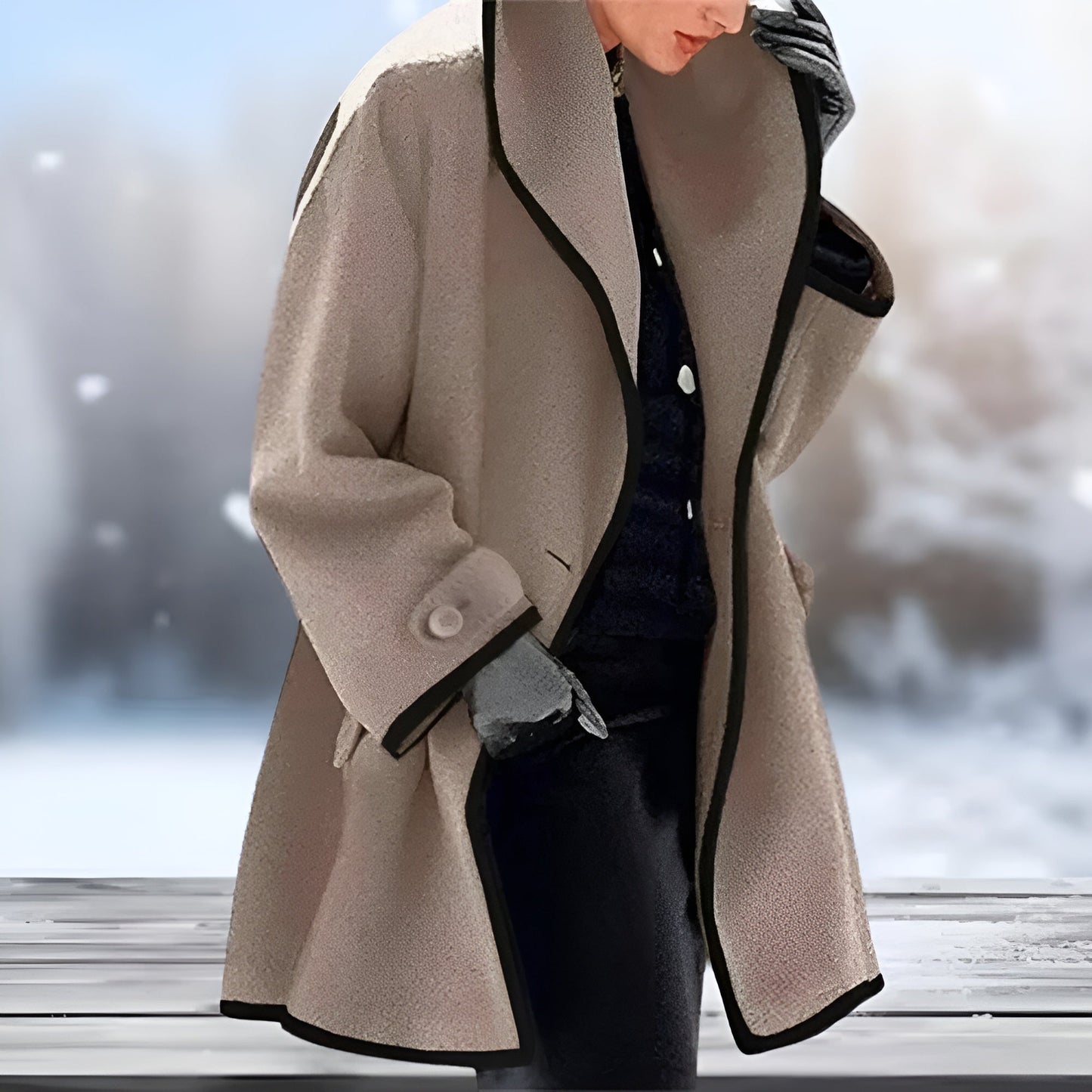 Elei | Elegant Varm Frakke med Finesse