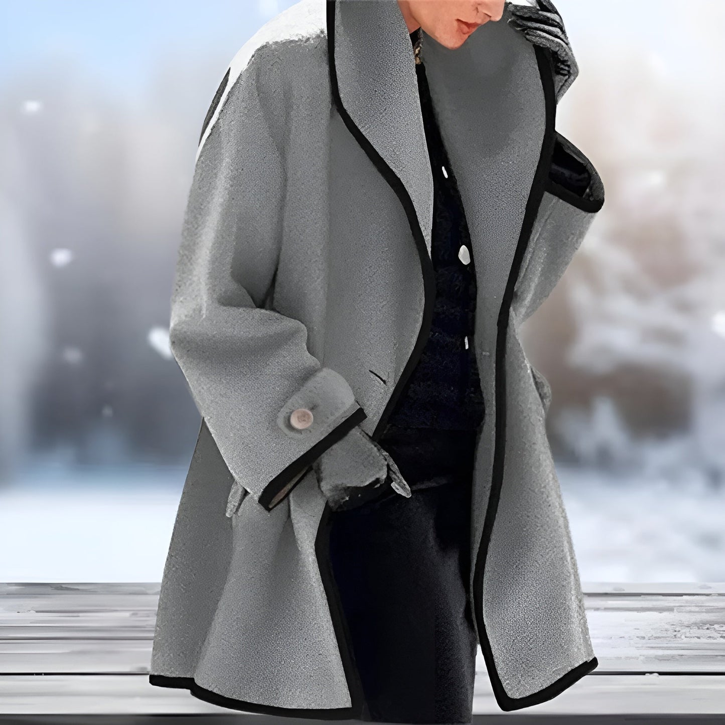 Elei | Elegant Varm Frakke med Finesse
