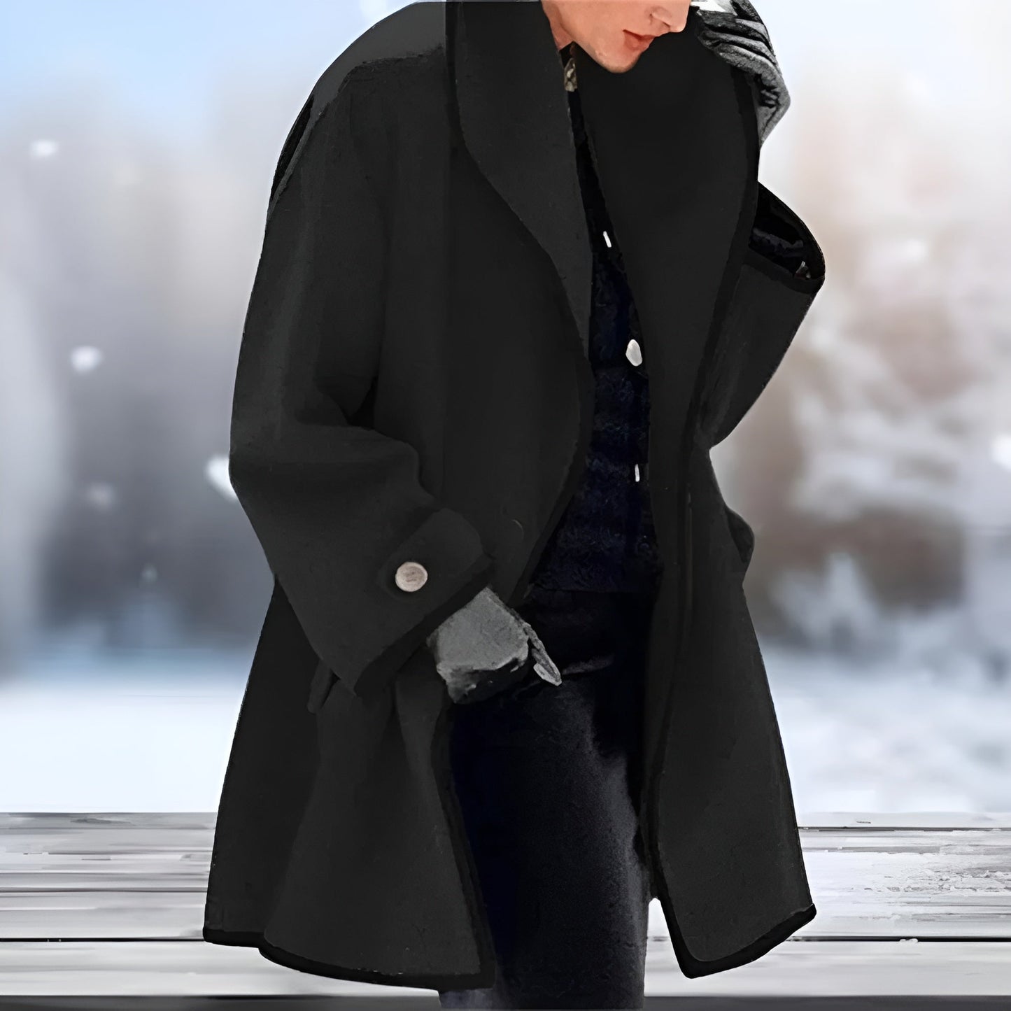 Elei | Elegant Varm Frakke med Finesse