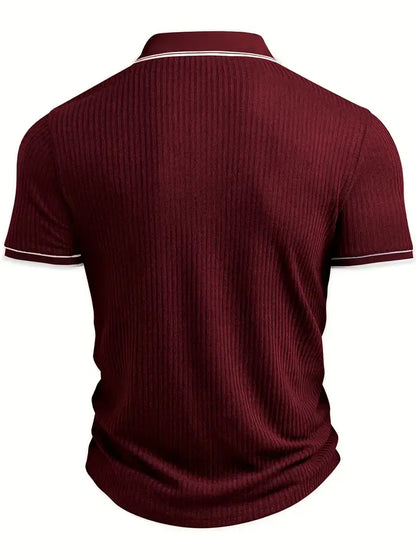 Rafello&Co | Luxe Gestructureerd Poloshirt