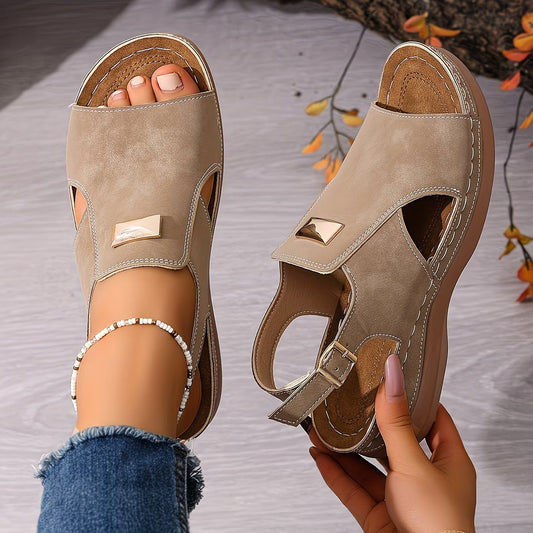 Konira | Comfortable Boho Sandals with Gold Accent