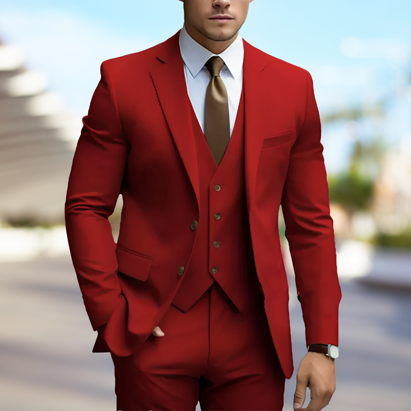 Liam – Elegancki 3-częściowy garnitur ślubny dla mężczyzn