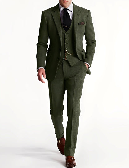 Clément - Dreiteiliges Herrenanzug aus Tweed