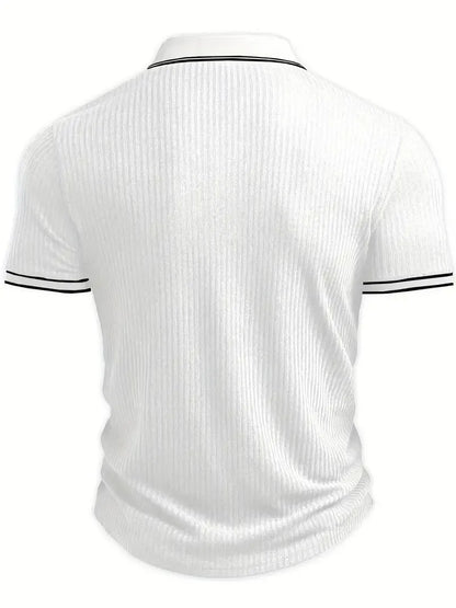 Rafello&Co | Luxe Gestructureerd Poloshirt