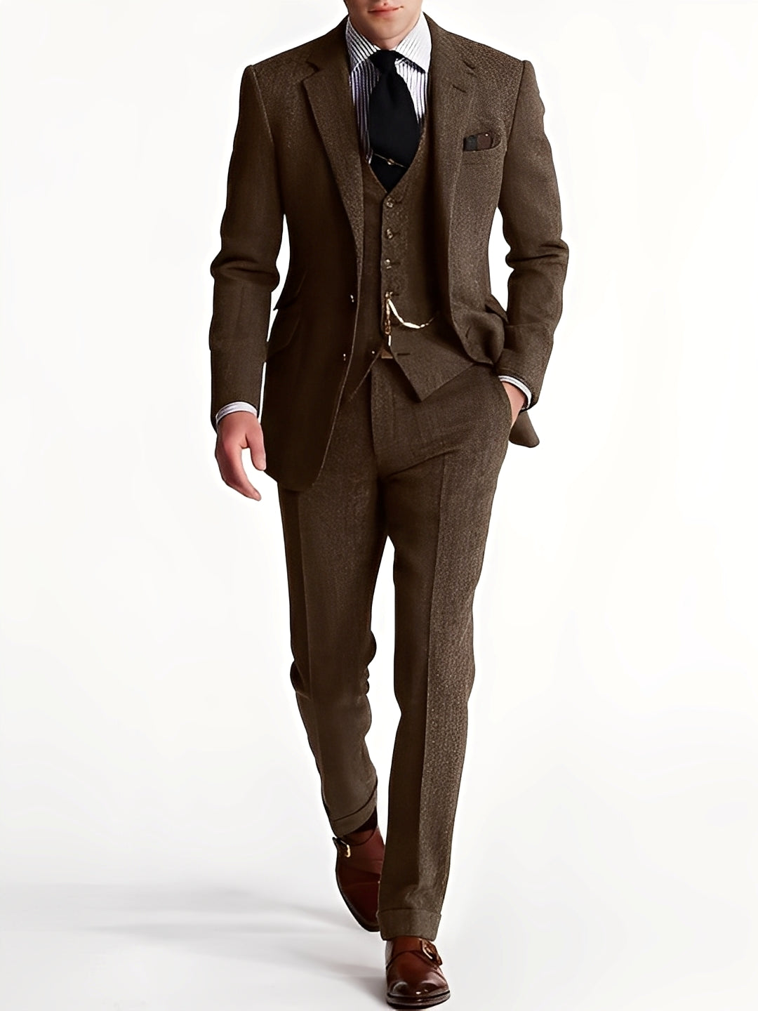 Clément - Dreiteiliges Herrenanzug aus Tweed