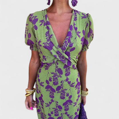 VIRELLO PARIS | Robe élégante haut de gamme à encolure plongeante