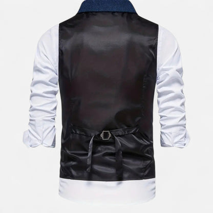 Valmonti | Men’s Herringbone Lapel Vest