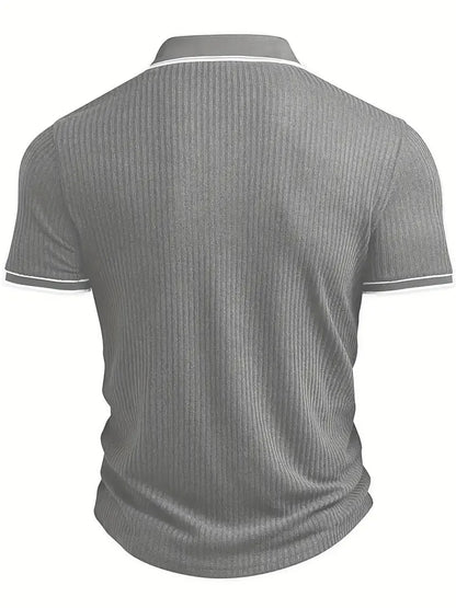 Rafello&Co | Luxe Gestructureerd Poloshirt