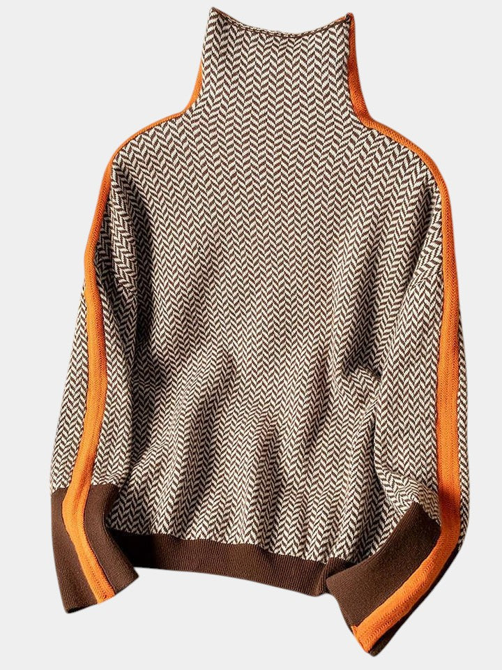 Vera™ | High Neck with Striped Seams