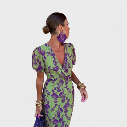VIRELLO PARIS | Robe élégante haut de gamme à encolure plongeante
