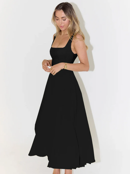 CAMILA – Vestido midi escote cuadrado