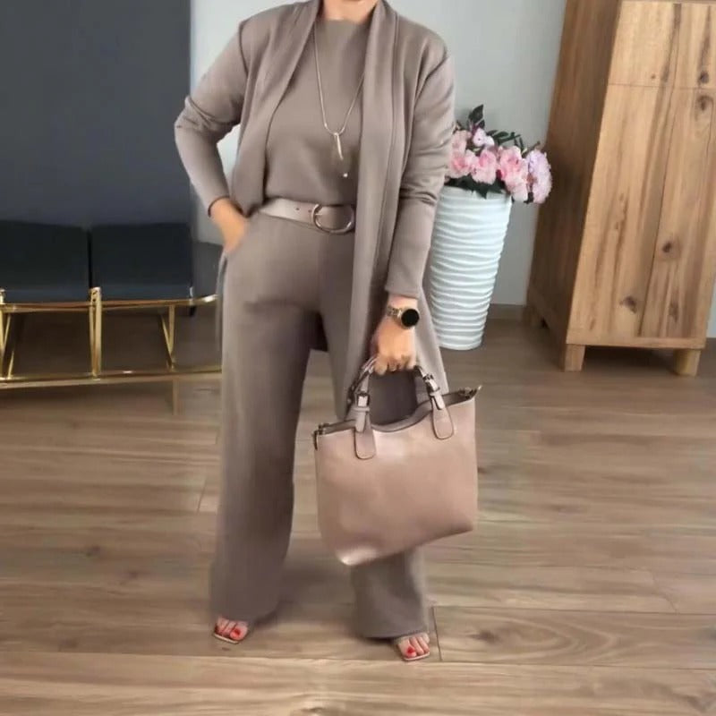 Gabriela | 3-delers sett med lang cardigan
