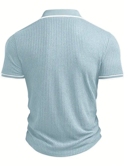 Rafello&Co | Luxe Gestructureerd Poloshirt