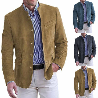 Tavrik - Soft-Touch Stand-Collar Blazer