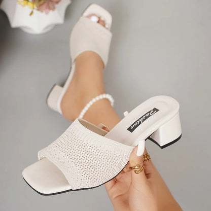 Zasara | Leichte Sommerschuhe mit stabilem Blockabsatz