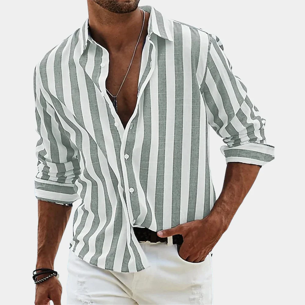 Valencia Linen Striped Shirt