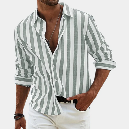Valencia Linen Striped Shirt
