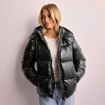 Elenora – Dicke Gesteppte Jacke Mit Abnehmbarer Kapuze Für Damen