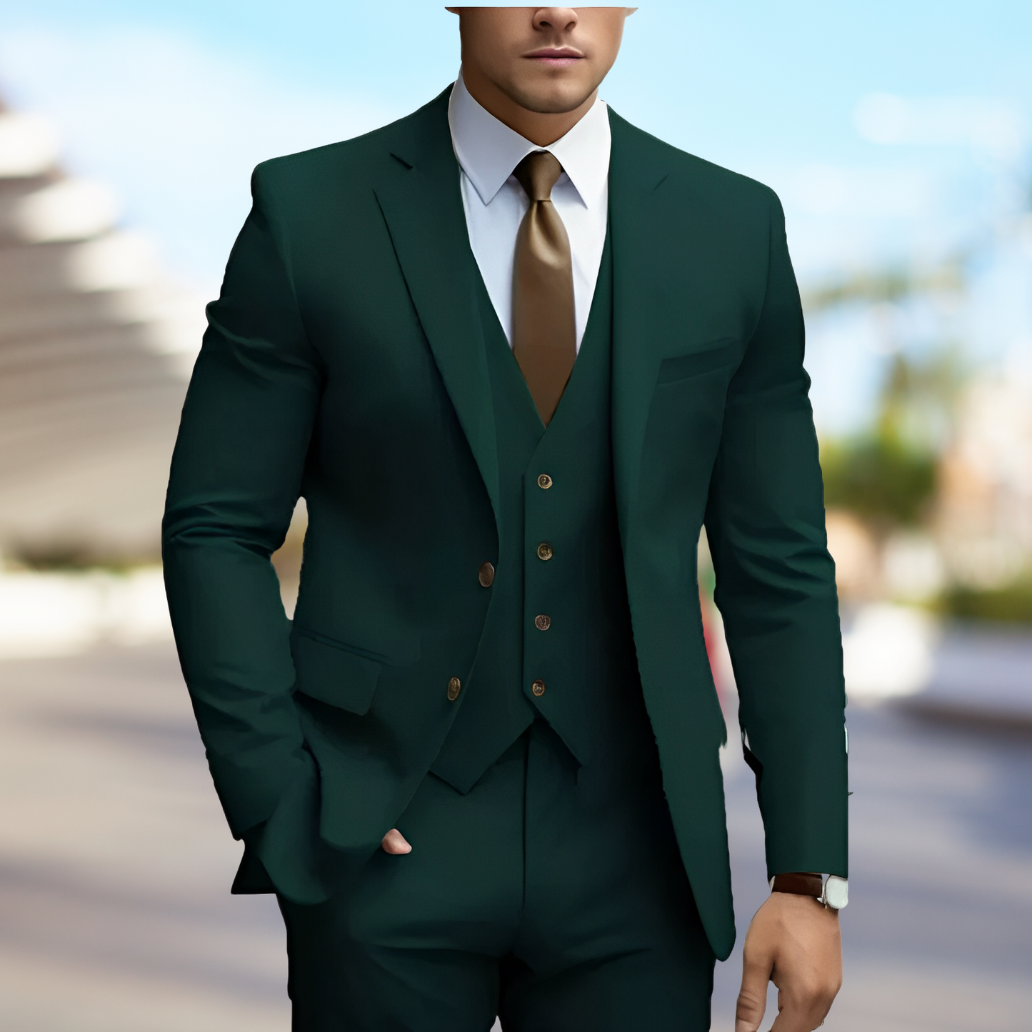 Liam – Elegancki 3-częściowy garnitur ślubny dla mężczyzn