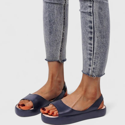 Women's Open Toe Platform Wedge Slingback Sandals