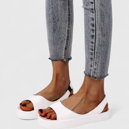 Women's Open Toe Platform Wedge Slingback Sandals
