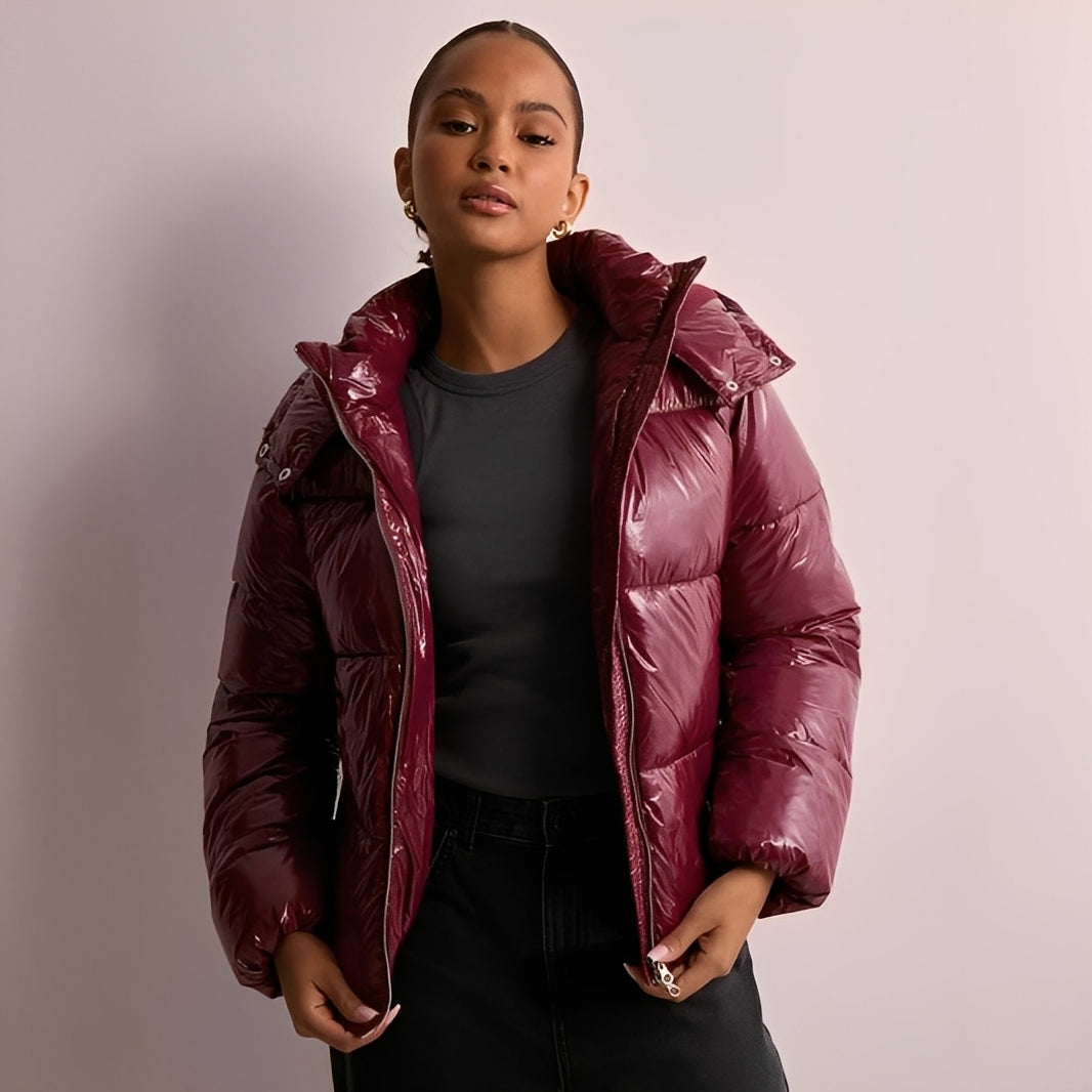 Elenora – Dicke Gesteppte Jacke Mit Abnehmbarer Kapuze Für Damen