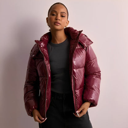 Elenora – Dicke Gesteppte Jacke Mit Abnehmbarer Kapuze Für Damen