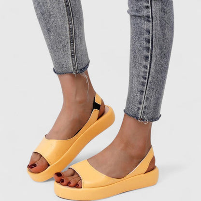 Women's Open Toe Platform Wedge Slingback Sandals
