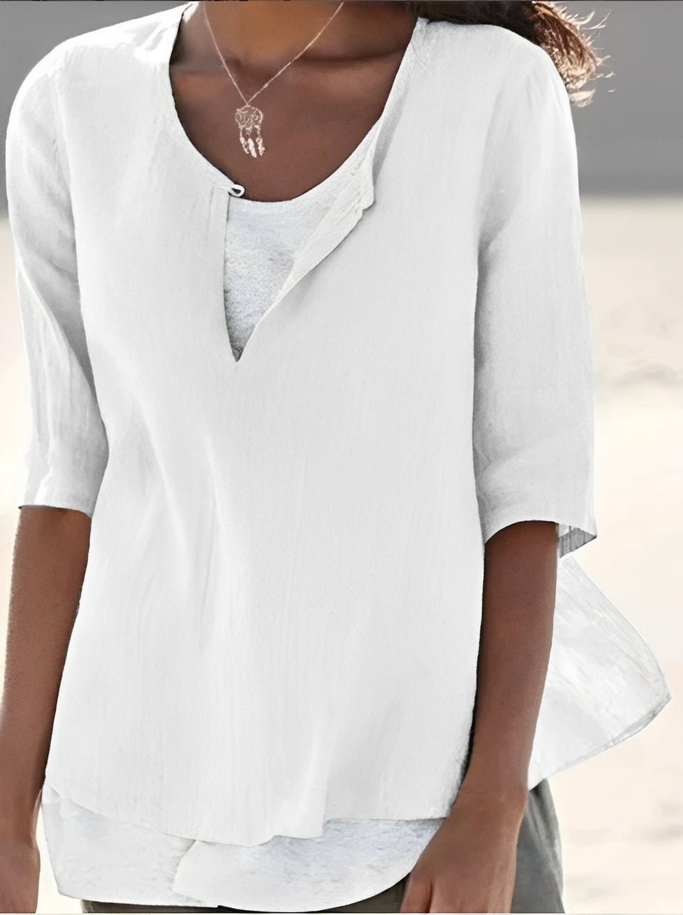 Marisse - Elegant Layered Effect Blouse