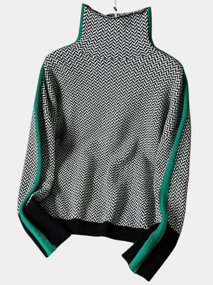 Vera™ | High Neck with Striped Seams