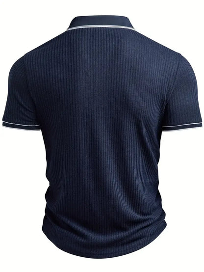 Rafello&Co | Luxe Gestructureerd Poloshirt