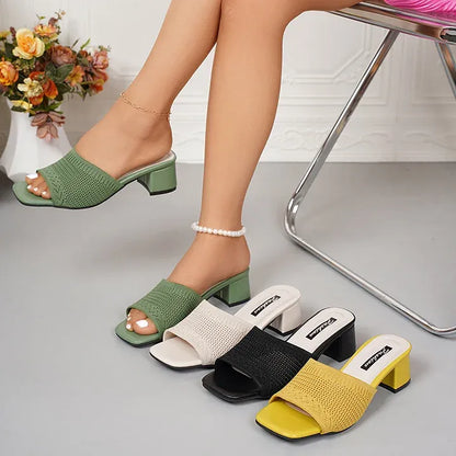 Zasara | Leichte Sommerschuhe mit stabilem Blockabsatz