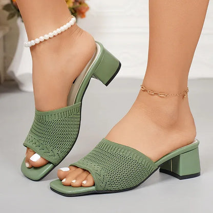 Zasara | Leichte Sommerschuhe mit stabilem Blockabsatz